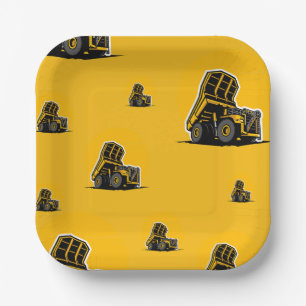 Construction Dump Truck Paper Plates