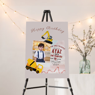 Construction Dump Truck Party Boy Birthday Paper Foam Board