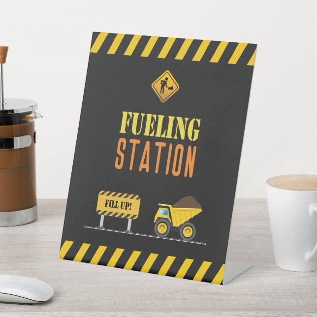 Construction Dump Truck Party Fueling Station Sign (In SItu)