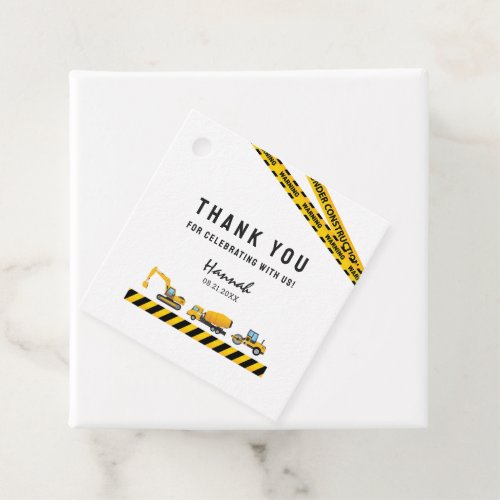 Construction Dump Truck Party Thank You Print Favor Tags