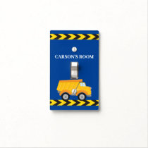Construction Dump Truck Personalized Boys Bedroom Light Switch Cover