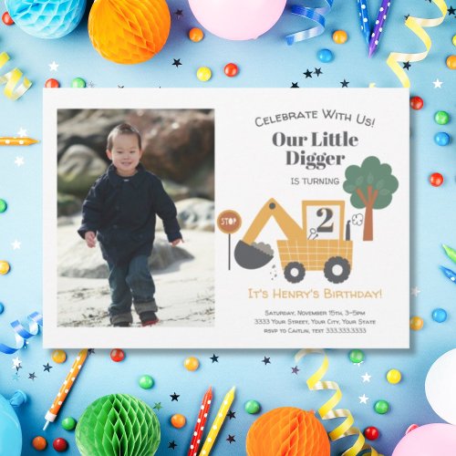 Construction Dump Truck Photo 2nd Birthday Party