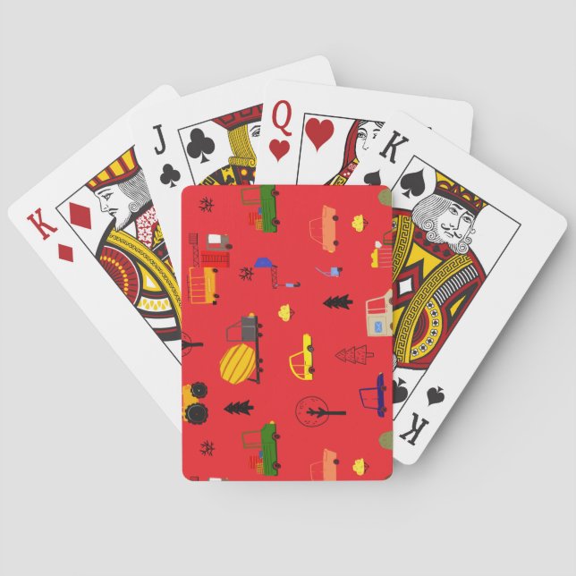 Construction Dump Truck Poker Cards (Back)