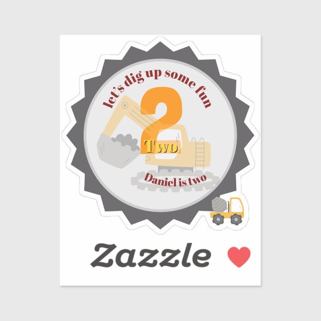 Construction Dump Truck Sticker (Sheet)