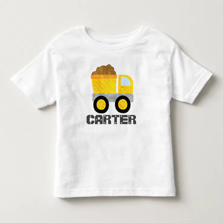 Construction Dumptruck Dump Truck Logo Kids Tee Shirt Pick Size & Color 2T XL 