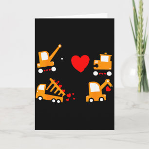 Construction Dump Truck Valentines Day Of Lover Ki Card