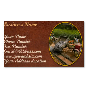 Construction - Dumping made easy 1925 Magnetic Business Card