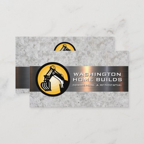 Construction Earth Mover  Concrete Steel Business Card