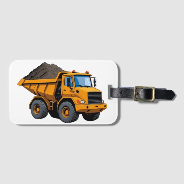 Construction/Earth Mover/dump truck  Luggage Tag (Front Horizontal)