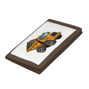 Construction/Earth Mover/dump truck  Tri-fold Wallet
