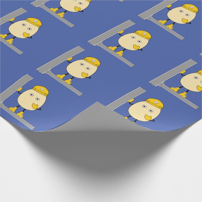 Construction egghead wrapping paper (Corner)