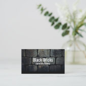 Construction Elegant Dark Bricks Professional Business Card (Standing Front)