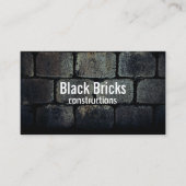 Construction Elegant Dark Bricks Professional Business Card (Front)