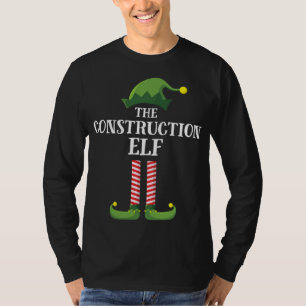 Construction Elf Matching Family Christmas Party T-Shirt