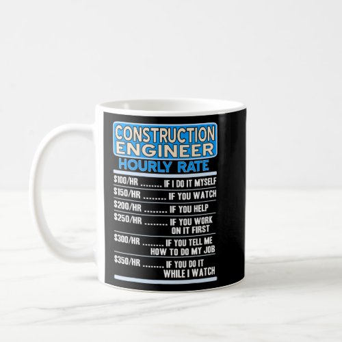Construction Engineer Hourly Rate Engineer Present Coffee Mug