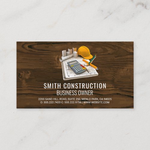 Construction | Engineers | General Contractor Business Card