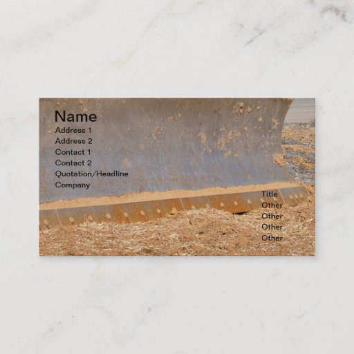 Customizable construction equipment business card templates