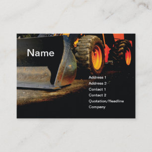 construction equipment business card