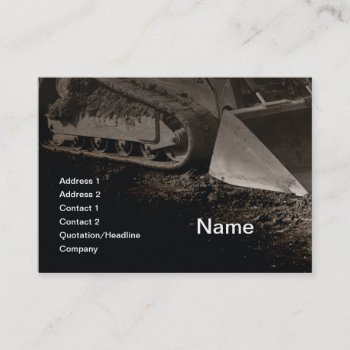 Construction Equipment Business Card by cafarmer at Zazzle