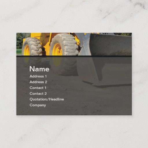 Customizable construction equipment business card template