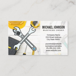 Construction Equipment   Home Repair Hand Tools Business Card