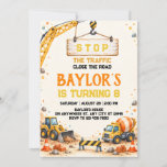 Construction Equipment Party Invite