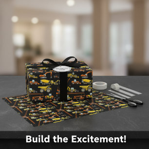 Construction Equipment Wrapping Paper
