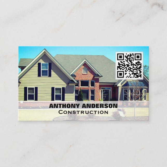 Construction estate agent business card (Front)
