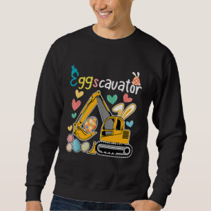 Construction Excavator Easter Day Egg Hunt for Boy Sweatshirt