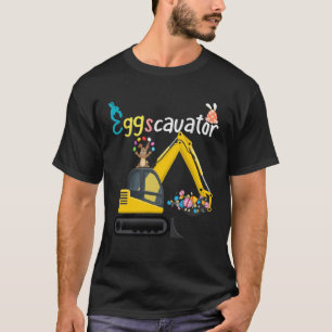 Construction Excavator Easter Day Egg Hunt for Boy T-Shirt