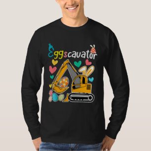 Construction Excavator Easter Day Egg Hunt for Boy T-Shirt