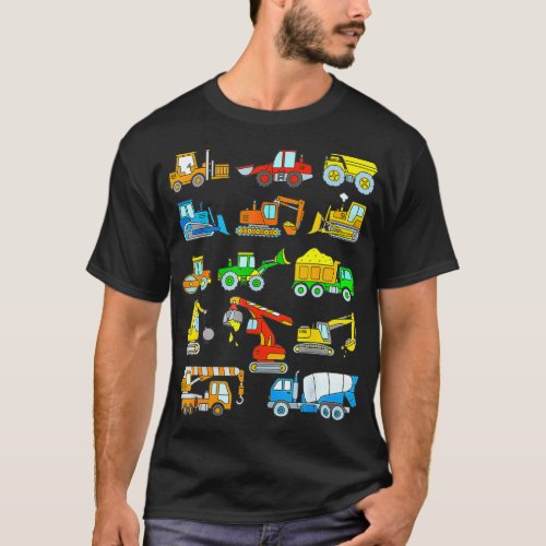 Construction Excavator for Boys Men and Women T_Shirt