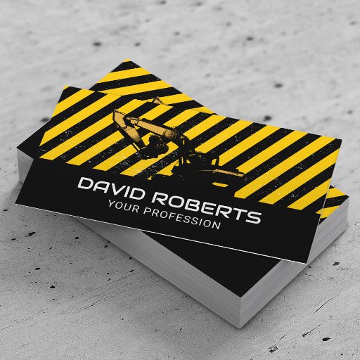 Customizable Construction Excavator Heavy Equipment Operator Business Card