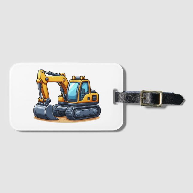 Construction/Excavator  Luggage Tag (Front Horizontal)