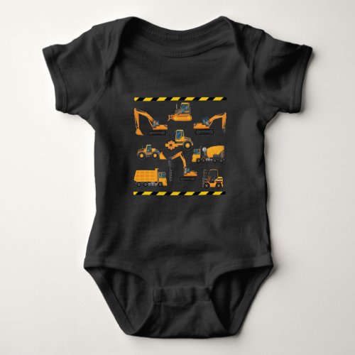 Construction Excavator operator Boy Kindergarten Baby Bodysuit