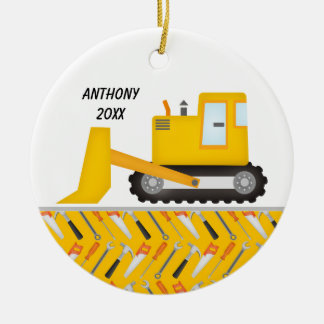 Construction Excavator Personalized Ornament