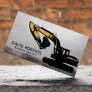 Construction Excavator Plant Operator Metal Business Card