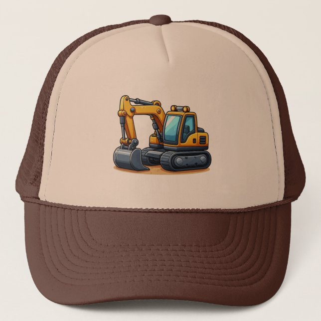 Construction/Excavator  Trucker Hat (Front)