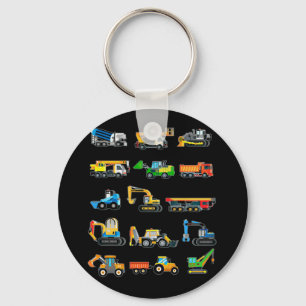 Construction Excavator Vehicles machinery Keychain