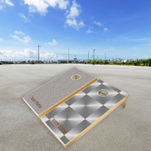 Construction Faux Rivets Vs Steel Cornhole Set