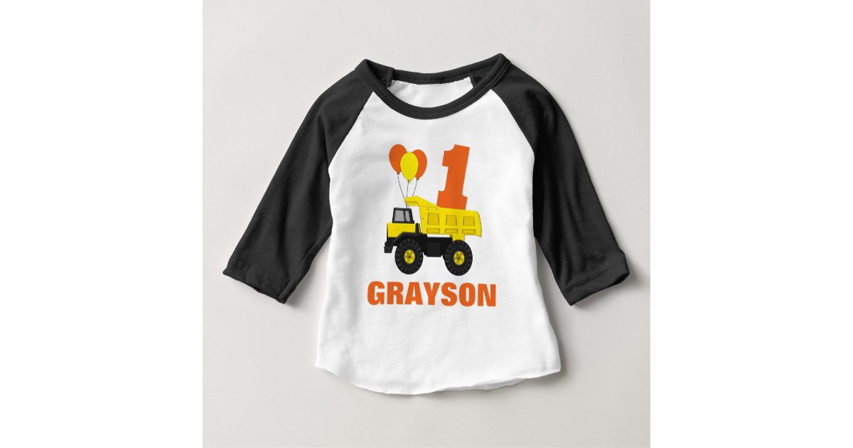 1st birthday construction shirt