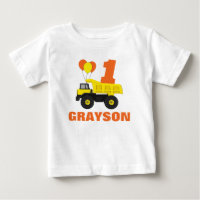 Construction First Birthday Outfit, T-Shirt