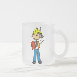 Construction Foreman T-shirts and Gifts Frosted Glass Coffee Mug