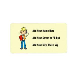 Construction Foreman T-shirts and Gifts Label
