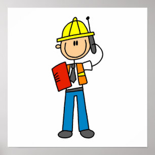 Construction Foreman T-shirts and Gifts Poster