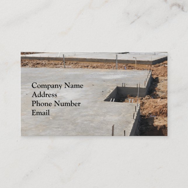 Construction Foundation Business Card (Front)