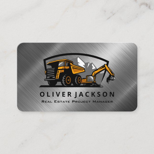 Construction | General Contractor | Builder Business Card (Front)