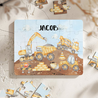 Construction Gift for Boys, Construction Jigsaw Puzzle