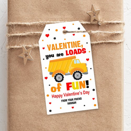 Construction Gift Tags Classroom Valentines Tag
