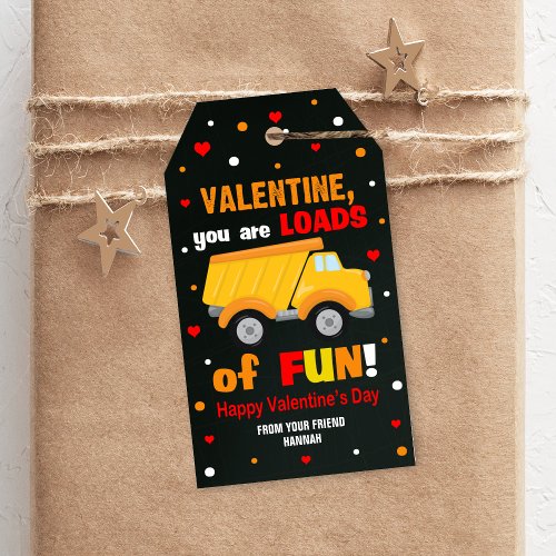 Construction Gift Tags Classroom Valentines Tag